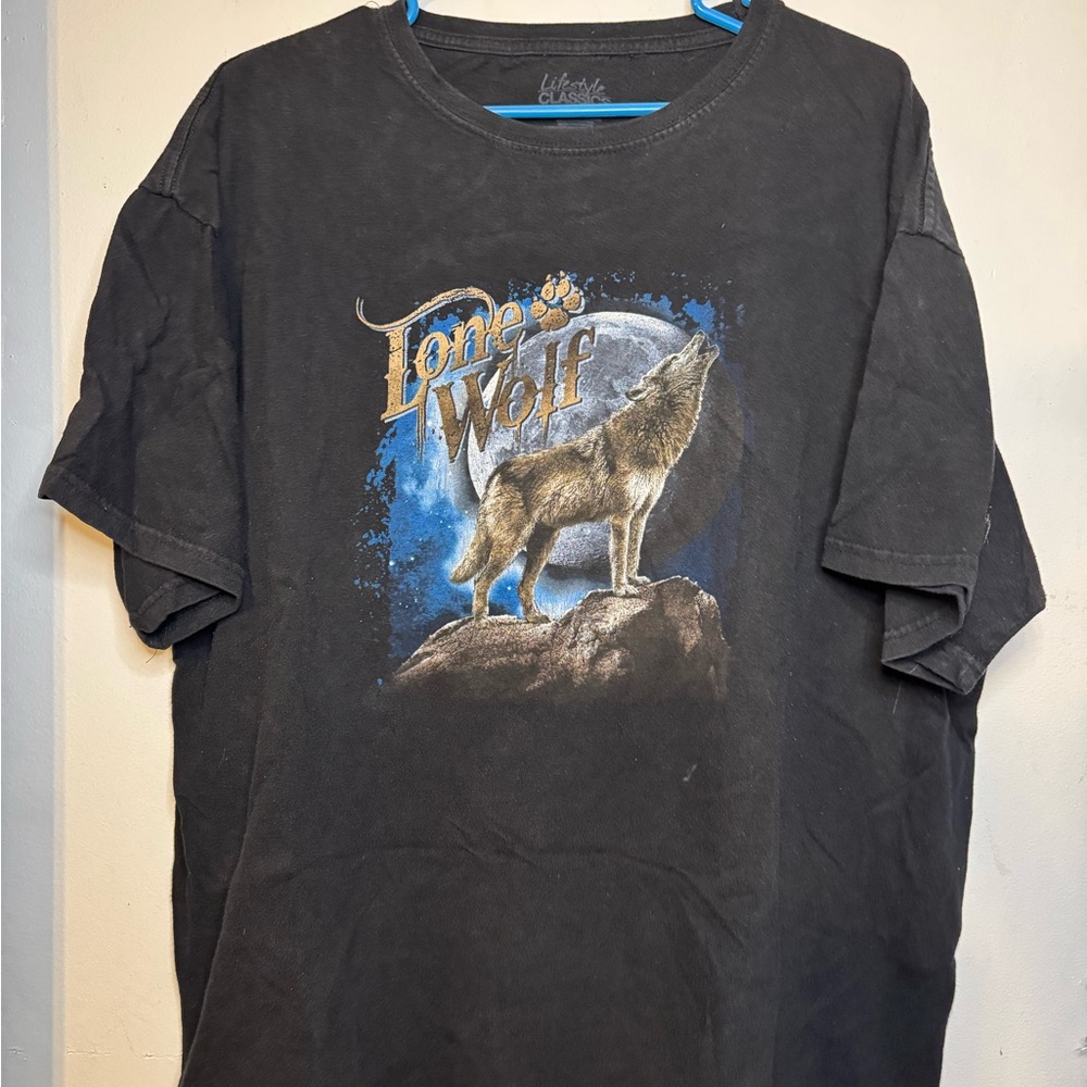 Lone Wolf Black Graphic Tee